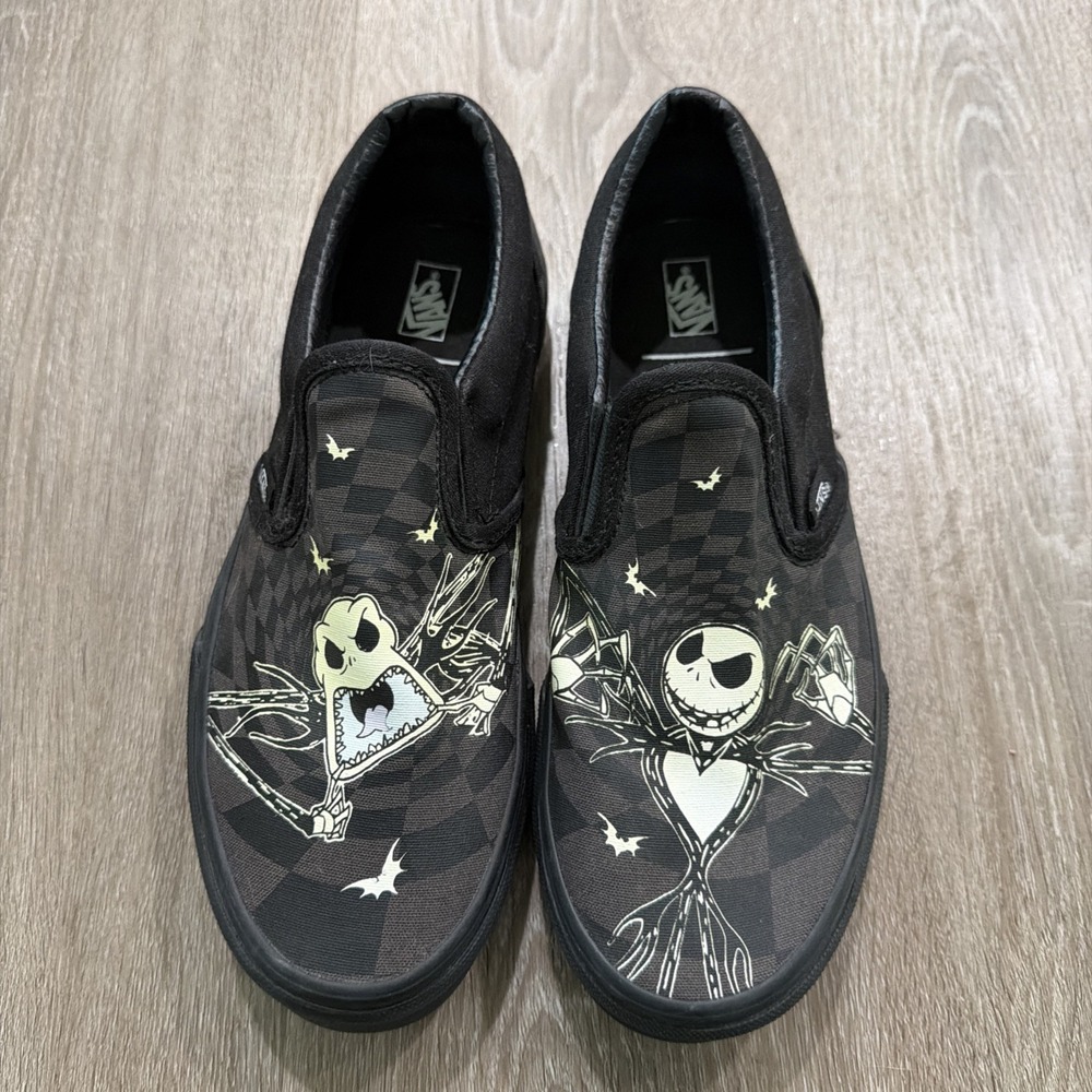 Vans Tim Burton's Nightmare Before Christmas Jack Shoes Black Size 5 Kids Disney
